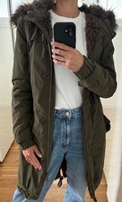 S. Oliver QS Damen Winterparka Mantel Olivgrün Gr S