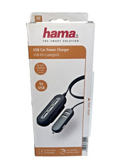 Hama KFZ 5x USB Verteiler PKW Ladegerät Verlängerung 10A Zigarettenanzünder 12V