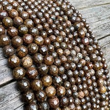 Echte facettierte Bronzit 8mm