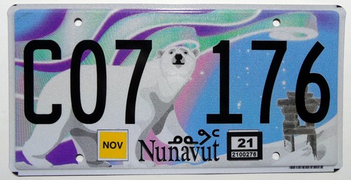 Canada nummernschild nunavut - canada,