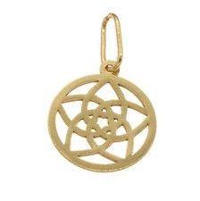 Venus Blume Anhänger aus 585 Gold 14 Karat 1,3 cm