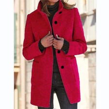 Damen Wollmantel Winterjacke
