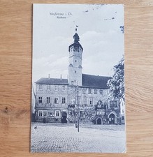 Alte Foto-AK Weißensee Thüringen Rathaus Sömmerda 1913 Bahnpost