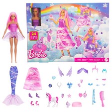 Barbie-Adventskalender 2025 mit Mode-Puppe - Einhorn 24 Überraschungen JFL66