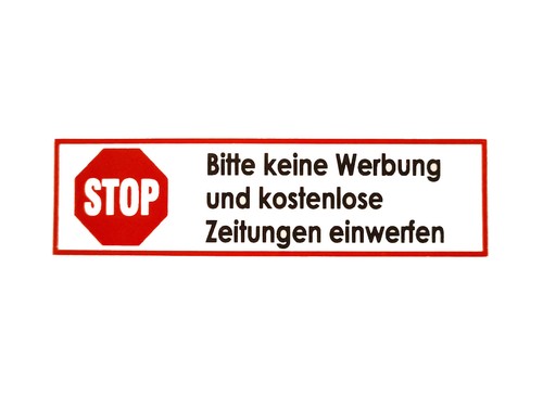 Aufkleber schild stop - schild,