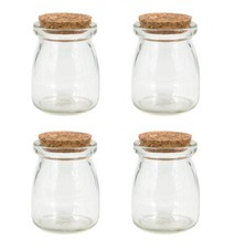 4 Glasflaschen mit Korken