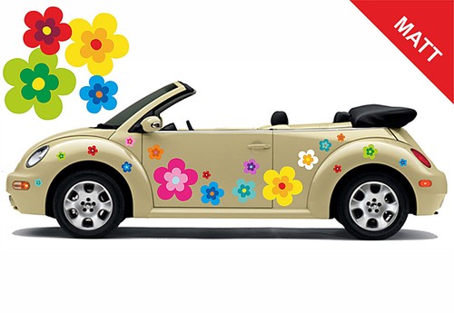 Hippie blumen auto aufkleber - hippie,