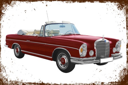 Retro blechschild auto car - retro, pkw