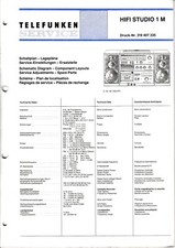 Service Manual-Anleitung für Telefunken HiFi Studio 1 M 