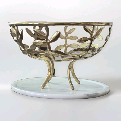 Vtg brass twisted - vtg, leaf