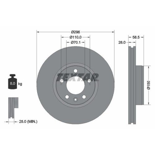 Bremsscheibe textar - 2x,