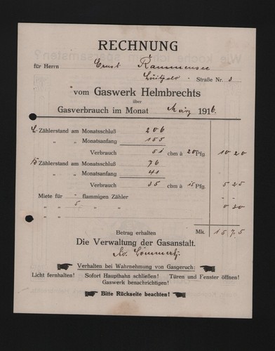 Helmbrechts rechnung 1916 - helmbrechts,,