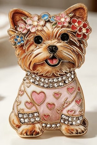 Yorkshire terrier brosche - terrier,