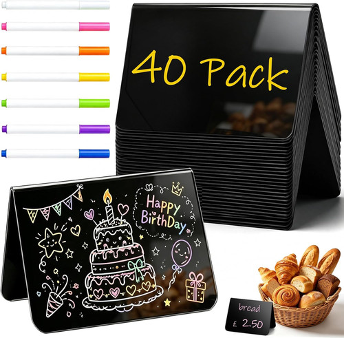 40stück kreidetafel klein - kreidetafel,