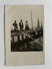 orig. Foto AK Bremen 1921 Steg Boote