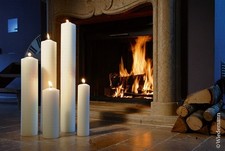 Kerze 25x6cm Elfenbein 1.Wahl