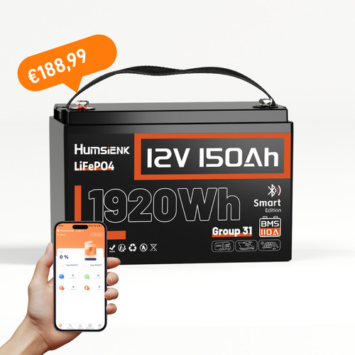 Humsienk lifepo4 12v - 12v, 150ah