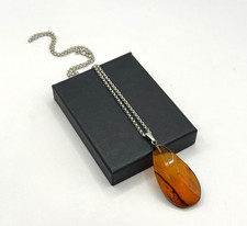 925 Silber Kette mit Bernstein