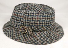 True Vintage Sport & Casual Herrenhut Hut Trilby 20er 30er Jahre kariert Theater