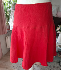 Schöner rostroten Leinenrock v. Benetton Gr. 42