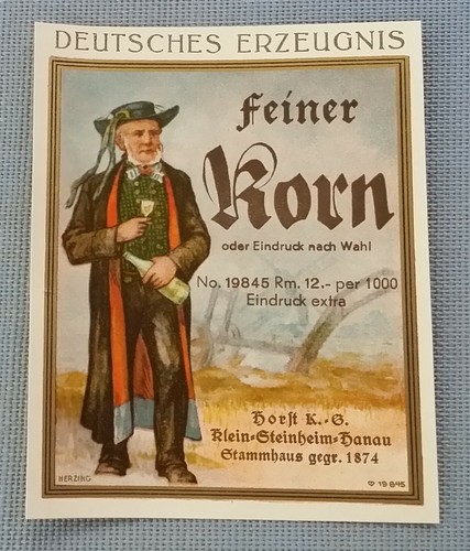 Altes schnapsetikett - altes,