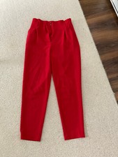 Damen Hose, H&M,Gr 34,Reißverschluß,rot,Gürtelschnallen,Taschen,wie neu