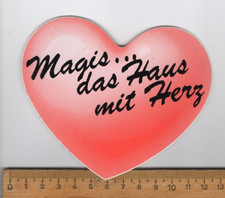 alter Aufkleber : MAGIS - das Haus mit Herz *Hannover  (80er Jahre)