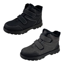 Herren Stiefel Boots Stiefeletten Winterstiefel Warmfutter Klettverschluss 3278