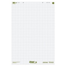 Ursus Green Flipchart Block 20 Blatt kariert weiß 80g/m² für Flipchart Tafeln