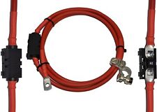 Batteriekabel rot 35 mm² + Polklemme R + Kabelschuh mit 80A Sicherung + Halter