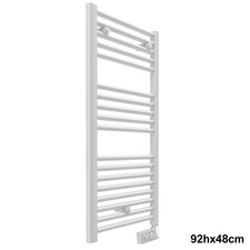 Handtuchwärmer ELEKTRISCHER VORHANG weiß 92x48 cm mit Thermostat - Heizkörper b