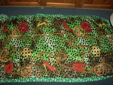 Tuch Schal 90 cm x 180 cm mehrfarbig- Leo/Punkte Muster -Kette/Charms-Schuhe u.m