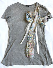 Alexander McQueen _ T-Shirt mit Seide und Spitze _ S