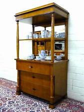 Kommode Biedermeier Kirsche handpoliert Säulen Etagere