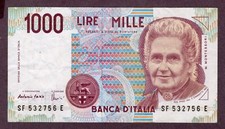 ITALIEN 1000 LIRE Banknote