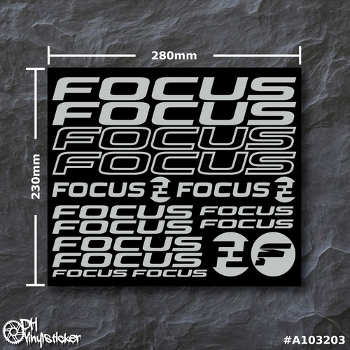 Focus stickersatz grau - focus,