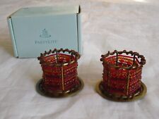 PartyLite Schmuckring Oriental Paar 4 teilig Marokko Messingteller OVP neuwertig