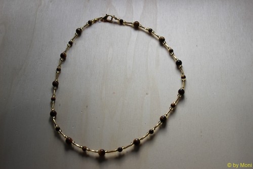 Tigerauge kette 5 cm - tigerauge, 43,5