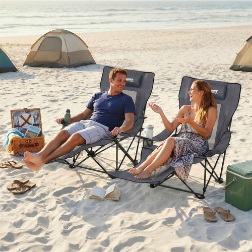 Outsunny 2er set campingstuhl - 2er,