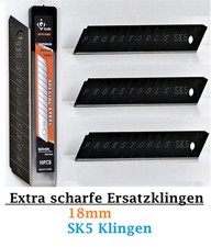 Abbrechklingen 18mm Cuttermesser Teppichmesser 10-100 Klingen scharf Schwarz 0,5