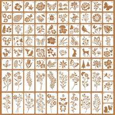 Schablonen Set 82 Teile Blumen Blätter Tiere Malvorlagen Scrapbooking