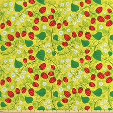 Erdbeere Satin Stoff als