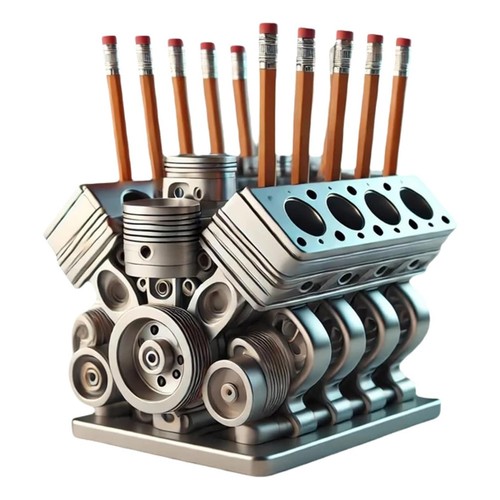 Stiftehalter mit 8 motor - 1x(stiftehalter, v-8-motor