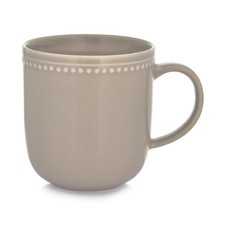 AMBITION Kaffeebecher Kaffeetasse Becher Porzellan Teetasse Perline 380 ml grau 