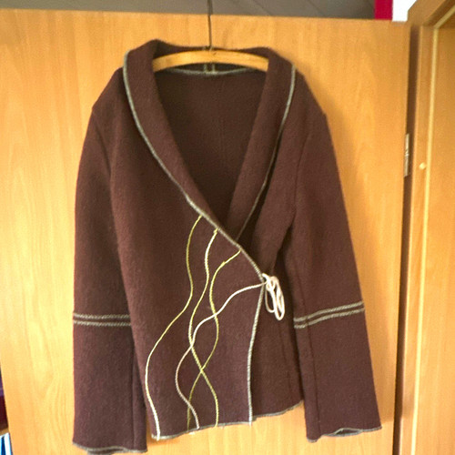 Damen strick wickeljacke - damen, wolle