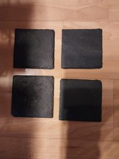 Schieferplatten 13x13 vier Stück schwarz