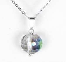 Rheinkiesel Ohrringe 10mm Kugel Wählbar: Massiv 925 Silber - Gold Double (17