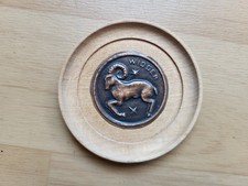 DDR Wandbild Holz Widder Durchmesser 6 cm