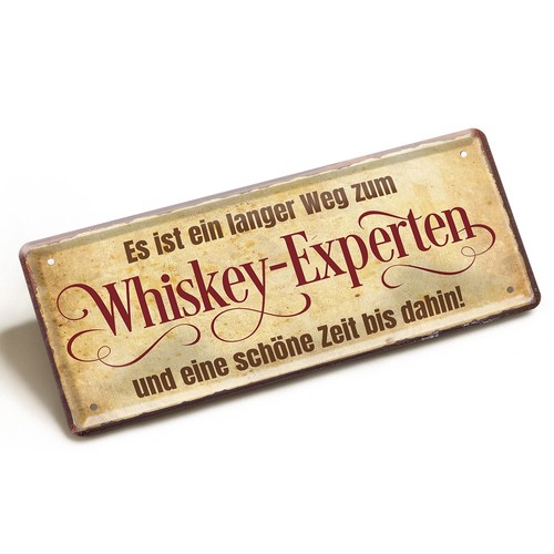 Blechschild whiskey experten - blechschild, whiskey-experten