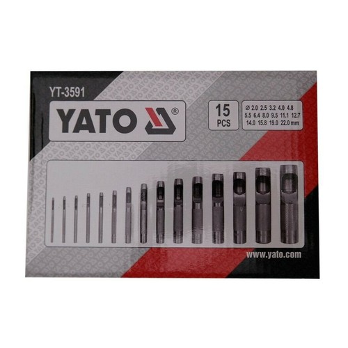 Yato locheisen set 15tlg ø - locheisen-set, 15tlg.